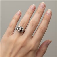 Ring Goldside Woman in White Gold Diamante AN.GS0086